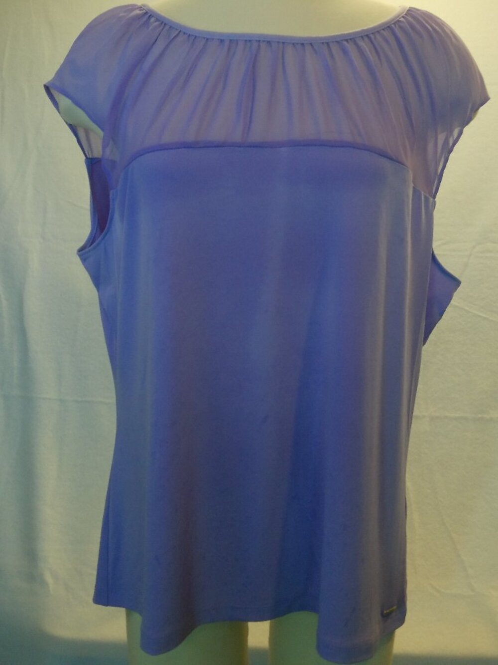 Blouse Purple Lavender Top Calvin Klein Size XL